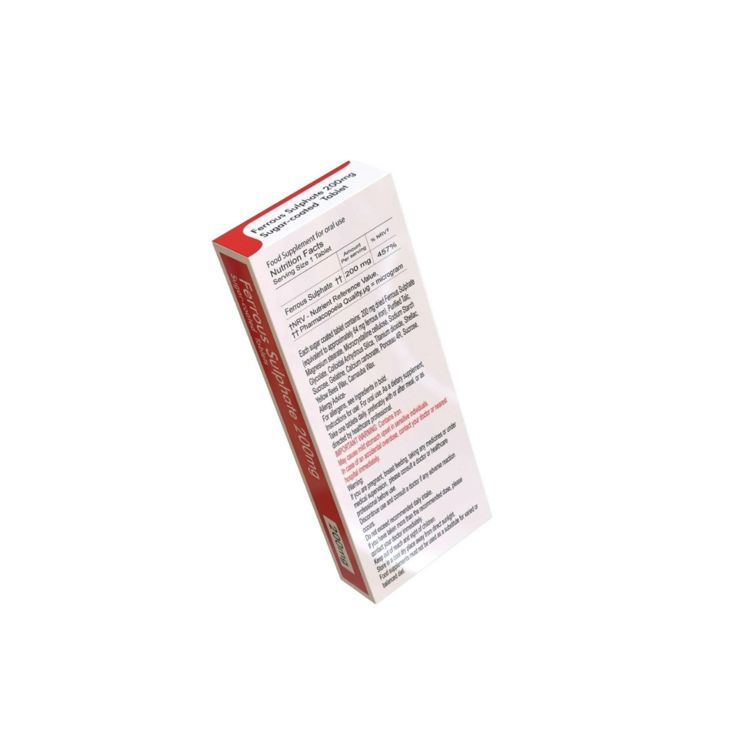 3 X Ferrous Sulfate 200mg 28 Tablets Iron Supplement