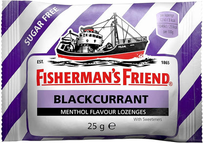 Fisherman's Friend Blackcurrant Sugar Free 25g Lozenges x 8 - Arc Health Nutrition