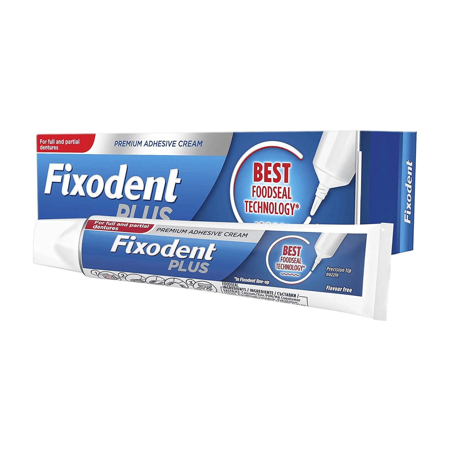 Fixodent Plus Food Seal Denture Adhesive 40ml