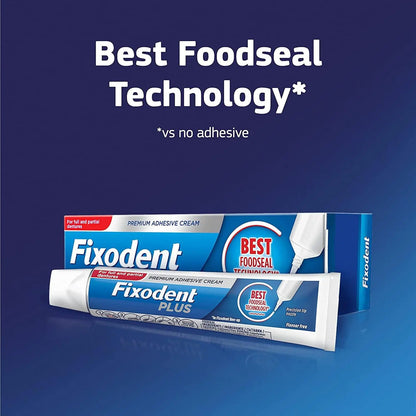 Fixodent Plus Food Seal Denture Adhesive 40ml