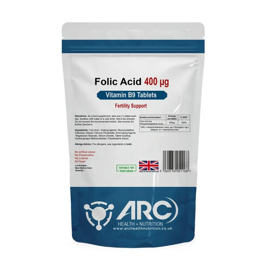 Folic Acid 400Âµg (Vitamin B9)-Promoting Wellness and Cellular Health ARC Health Nutrition
