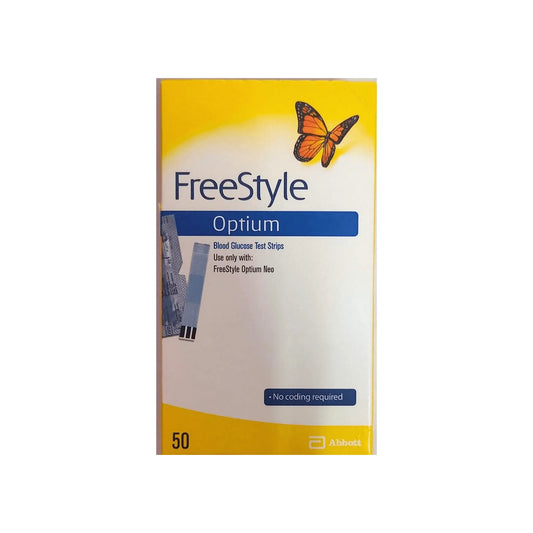 Freestyle Optium Blood Glucose 1 x 50 Test Strips - Arc Health Nutrition UK Ltd