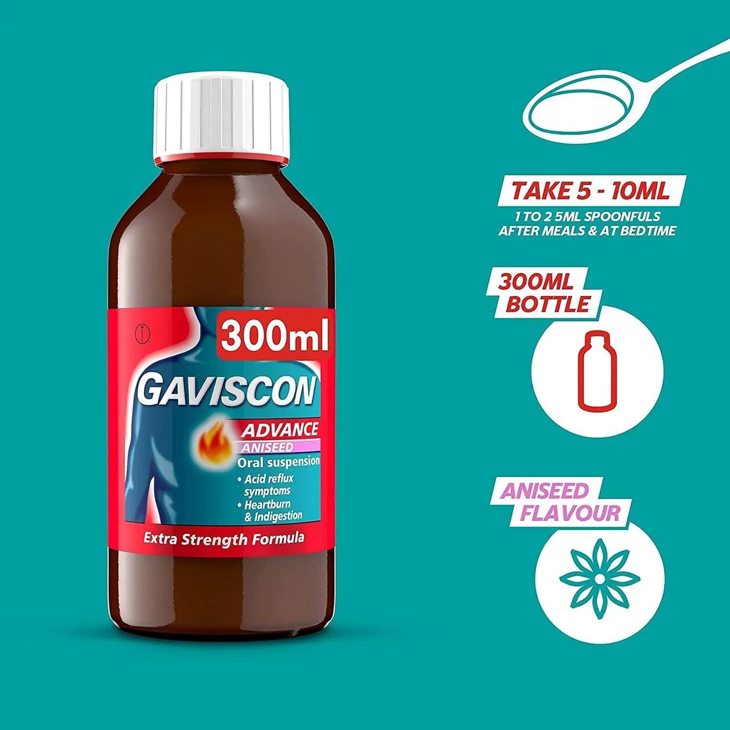 Gaviscon Advance Aniseed 300ml Liquid - Arc Health Nutrition