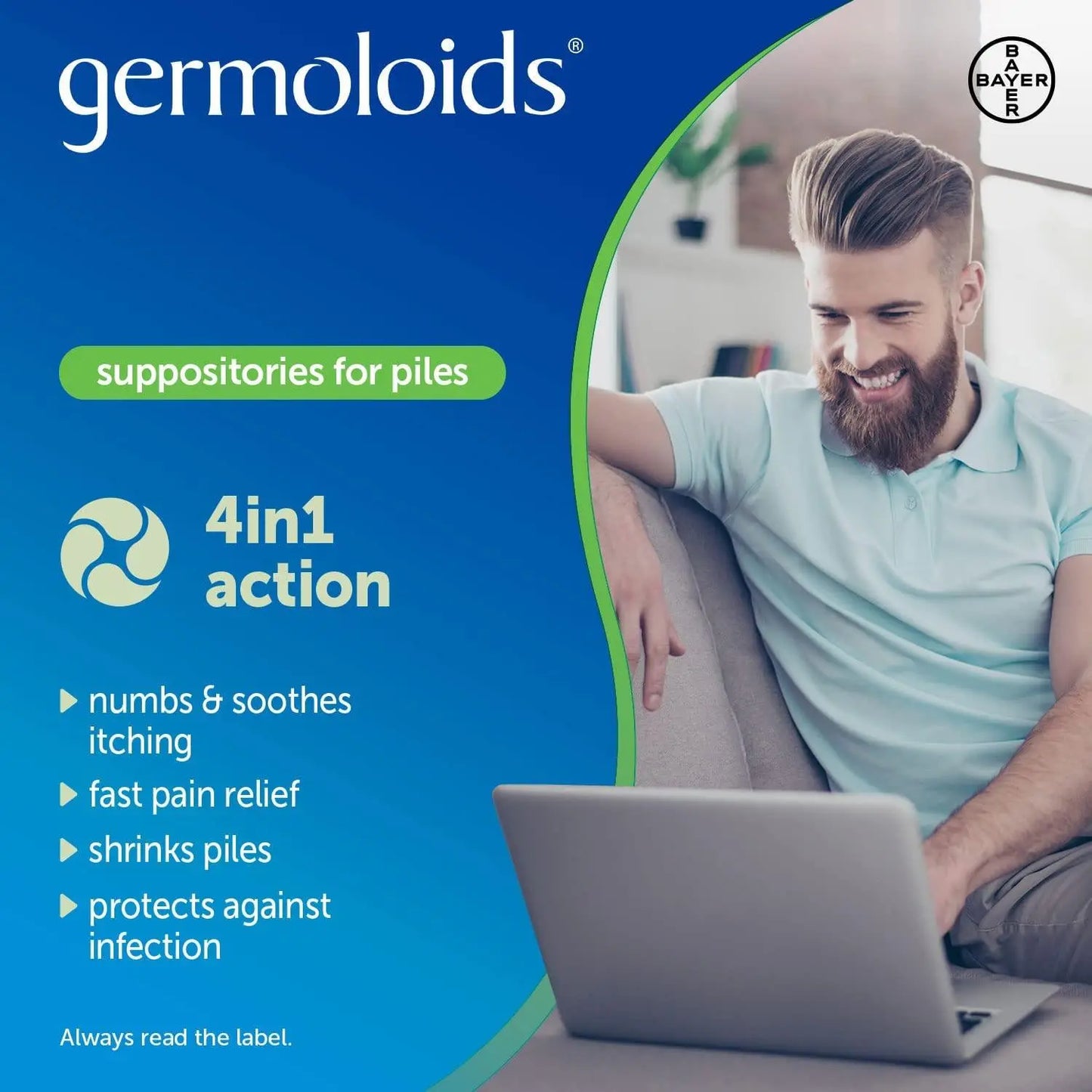 Germoloids Haemorrhoids & Piles Suppositories 24 Tablets