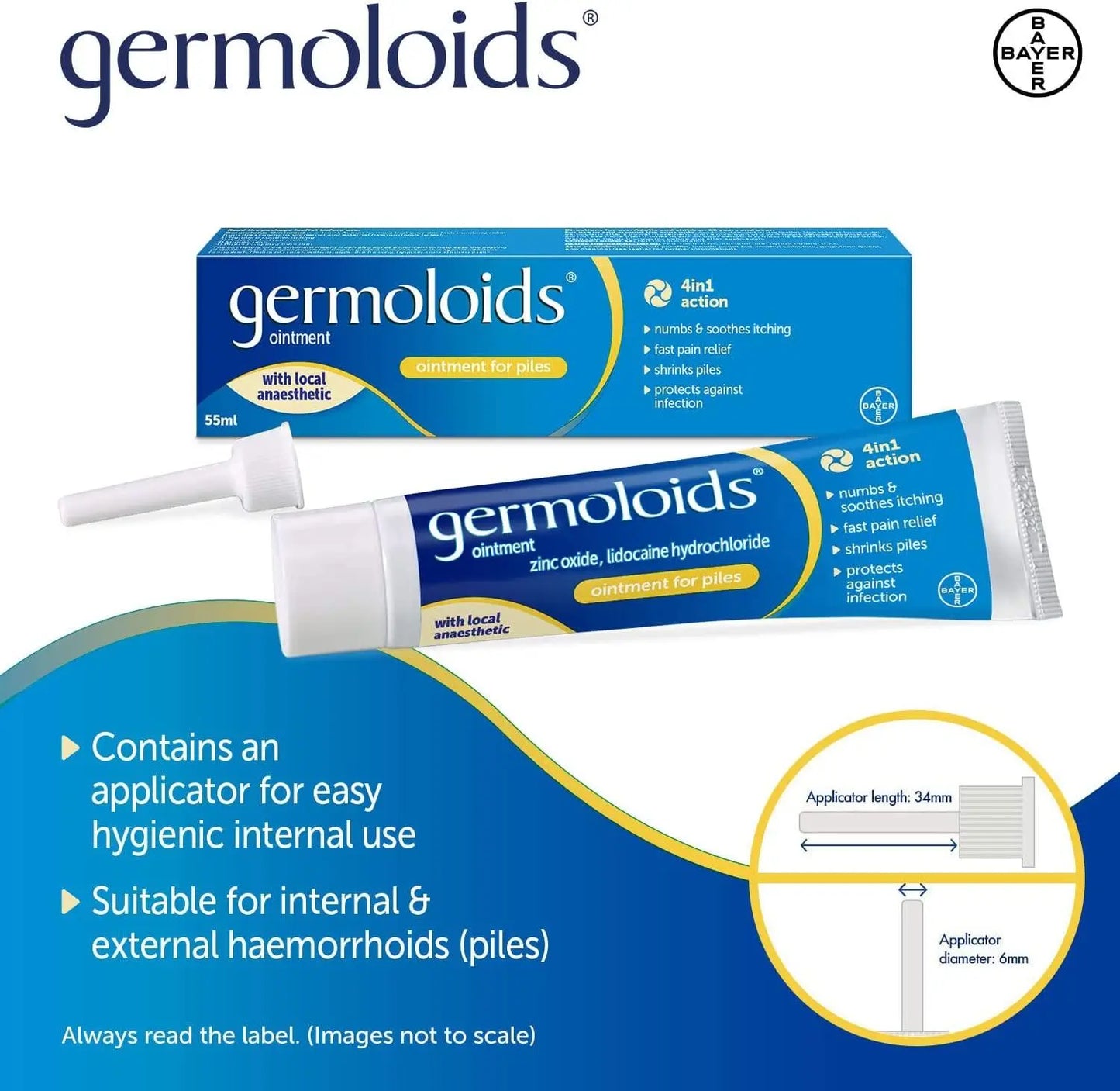 Germoloids Triple Action Haemorrhoids & Piles Ointment 55g