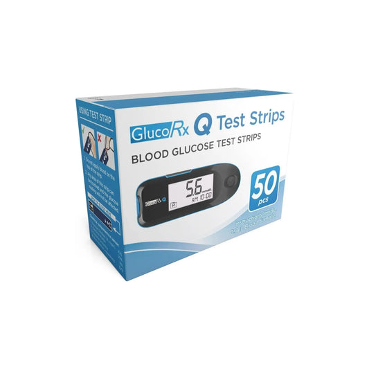 GlucoRx Q Blood Glucose Test Strips, 50-Count GlucoRx