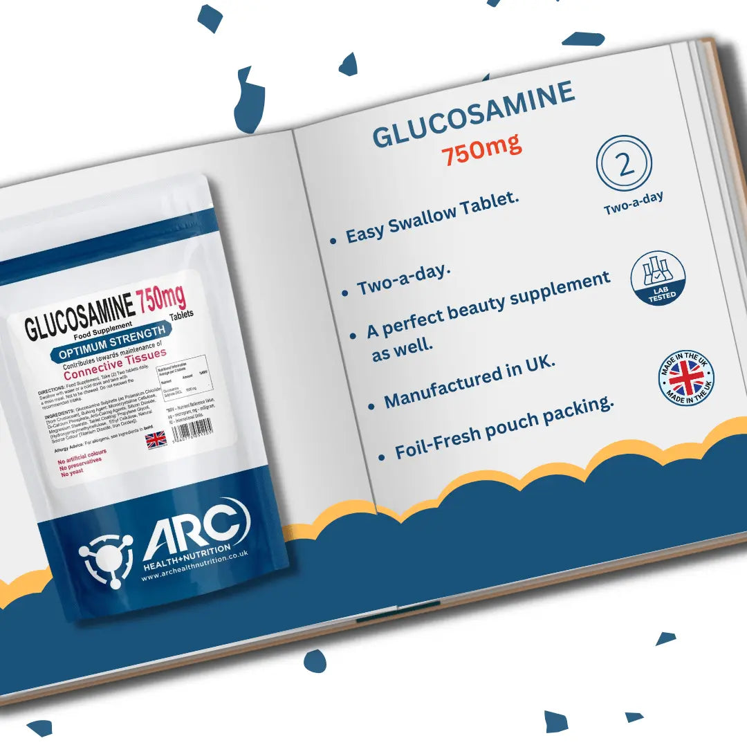 Glucosamine Sulphate 2KCL 750mg Tablets for Healthy Joints - Arc Health Nutrition