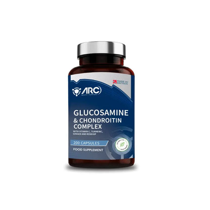 Glucosamine & Chondroitin Complex 200 Capsules – Vitamin C, Turmeric, Ginger & Rosehip ARC Health Nutrition
