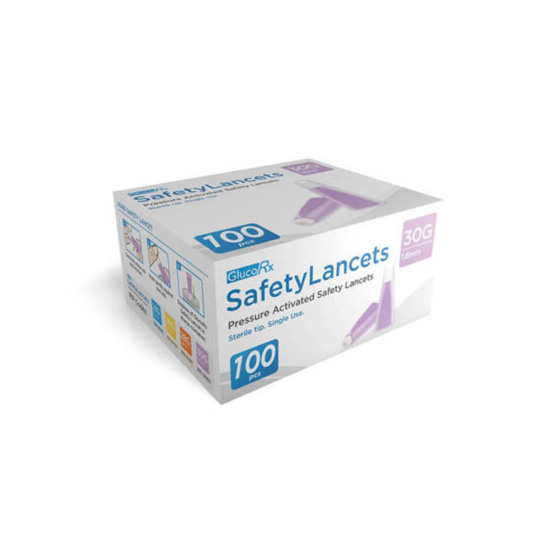 GlucoRx Safety Lancets (100 pcs)