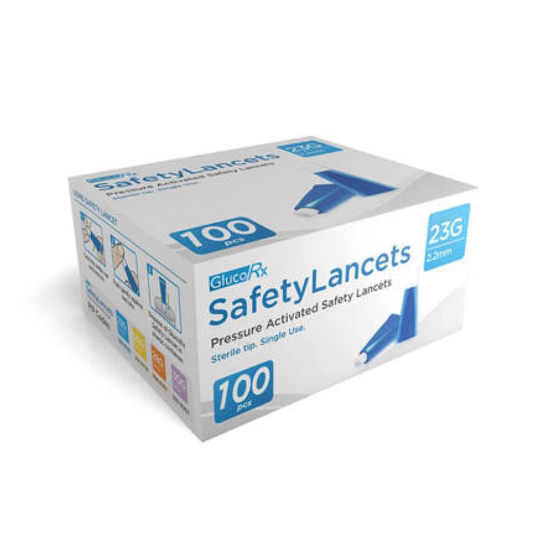 GlucoRx Safety Lancets (100 pcs)