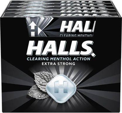 Halls Extra Strong Menthol Action(Pack of 20 Lozenges) Halls