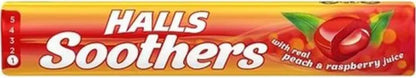 Halls Soothers Peach & Raspberry Flavour Pack of 20 Halls