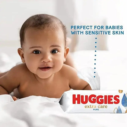 Huggies Pure Extra Care Baby Wipes 56