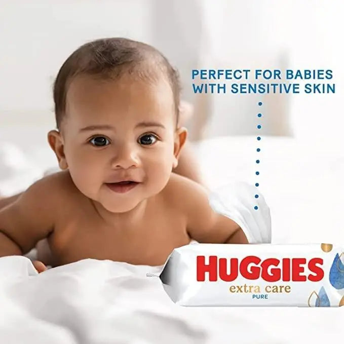 Huggies Pure Extra Care Baby Wipes 56