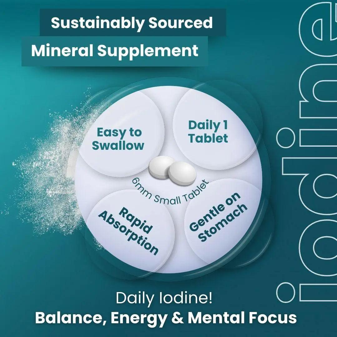 Iodine Supplement 60 Tablets 400mcg (potassium iodine ) Arc Healt Nutrition Ltd