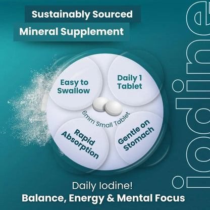 Iodine Supplement 60 Tablets 400mcg (potassium iodine ) Arc Healt Nutrition Ltd