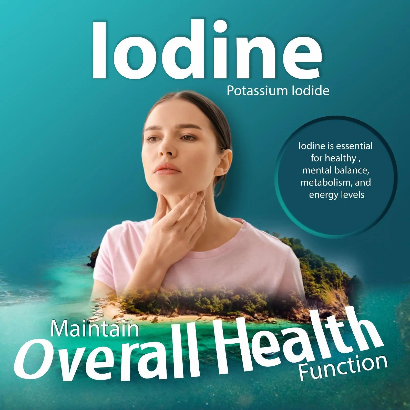 Iodine Supplement 60 Tablets 400mcg (potassium iodine ) Arc Healt Nutrition Ltd