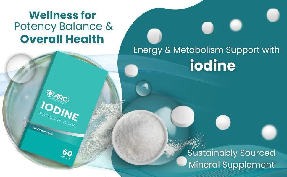 Iodine Supplement 60 Tablets 400mcg (potassium iodine ) Arc Healt Nutrition Ltd