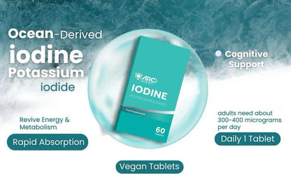 Iodine Supplement 60 Tablets 400mcg (potassium iodine ) Arc Healt Nutrition Ltd