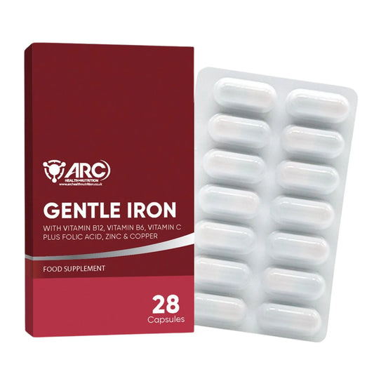 Iron 7-in-1, 56 Capsules with Vitamins C, B6, B12, Folic Acid, Zinc & Copper Arc Health Nutrition UK Ltd