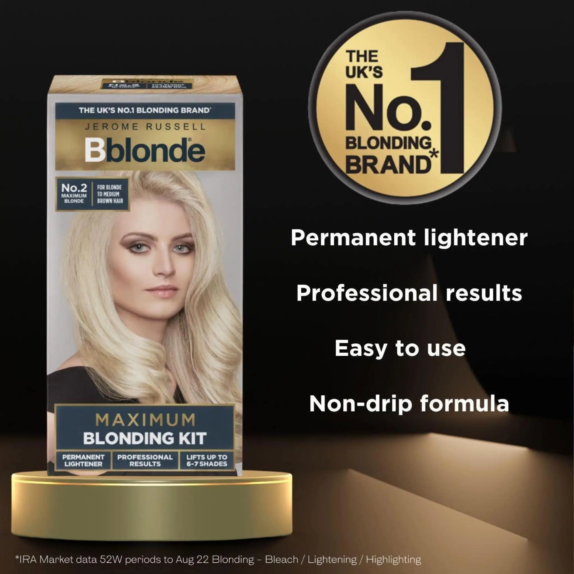 Jerome Russell Bblonde No.2 Maximum Blonding - Hair Dye Permanent Lifts 6-7 Shades Jerome Russell Bblonde