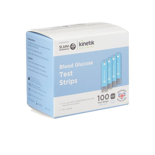 Kinetik Wellbeing Blood Glucose Test Strips (100)