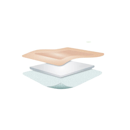 Kliniderm silicon border foam dressing-10cm X 10cm 5-Dressing