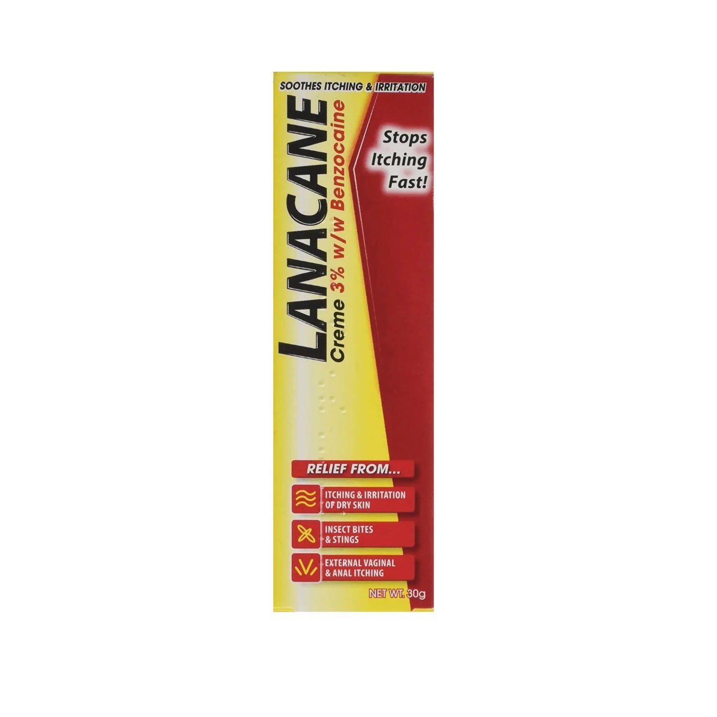 Lanacane Medicated Cream itch relief 30g