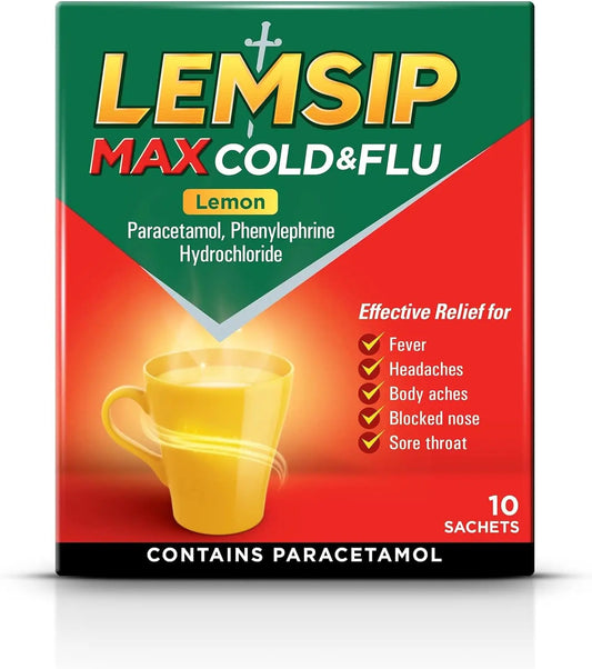 Lemsip Max Cold & Flu Lemon – 10 Sachets Lemsip