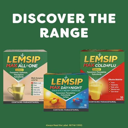 Lemsip Max Cold & Flu Lemon – 10 Sachets Lemsip