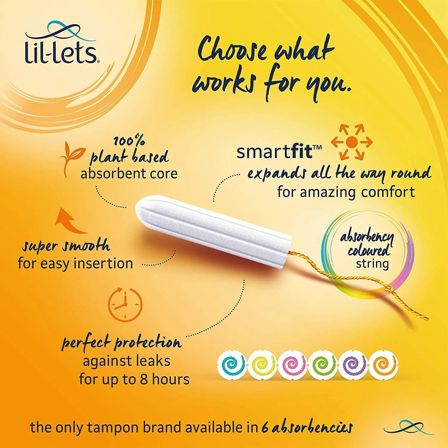 Lil-Lets Non-Applicator Regular Tampons x 16