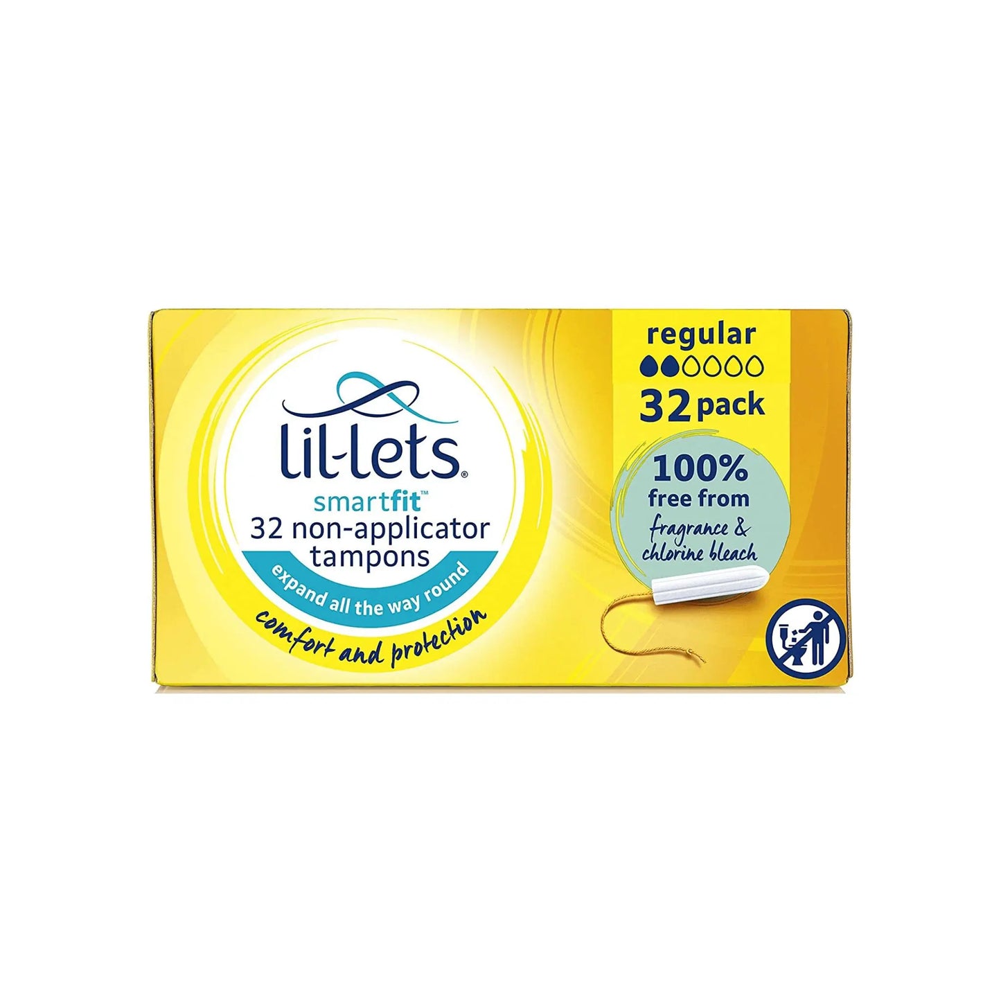 Lil-Lets Non-Applicator Regular Tampons x 32