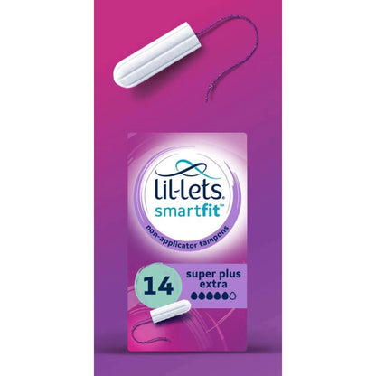 Lil-Lets Non-Applicator Super Plus Extra Tampons x 14