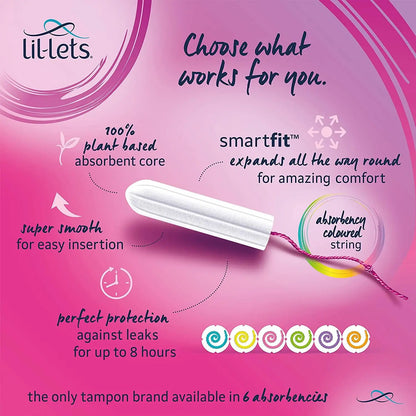 Lil-Lets Non Applicator Super Tampons x 32