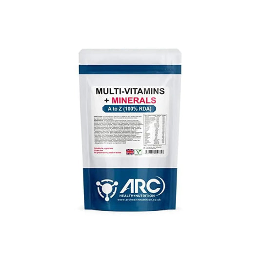Arc Nutrition Multi Vitamins and Mineral A-Z  vegetarian 360 tablets ARC) HEALTH+NUTRITION WWW.ARCHEALTHNUTRITION.CO.UK