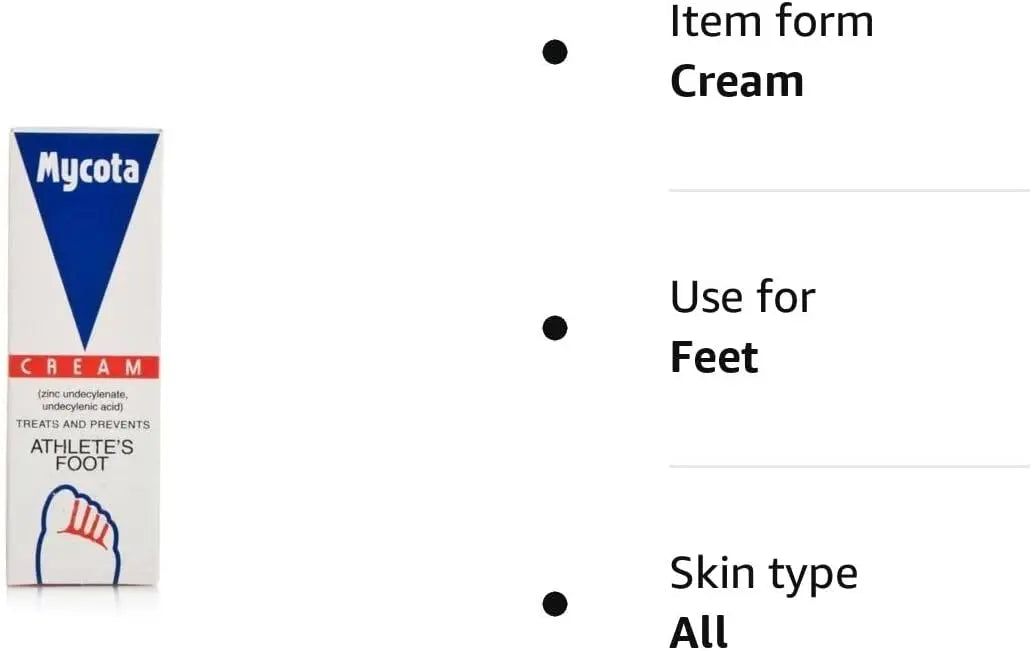 Mycota Athlete's Foot Cream - 25g Mycota