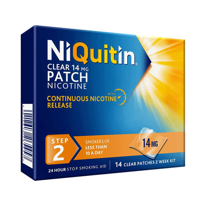 NiQuitin 14mg Step 2- 14 Nicotine Patches- Stop Smoking Aid