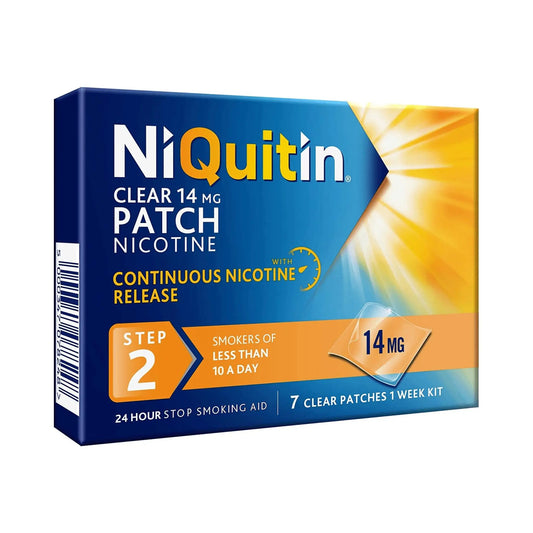 NiQuitin 14mg Step 2- 7 Nicotine Patches- Stop Smoking Aid
