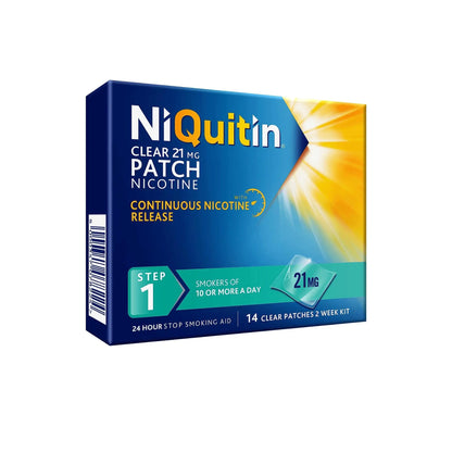 NiQuitin 21mg Step 1- 14 Nicotine Patches- Stop Smoking Aid