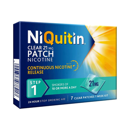 NiQuitin 21mg Step 1- 7 Nicotine Patches- Stop Smoking Aid