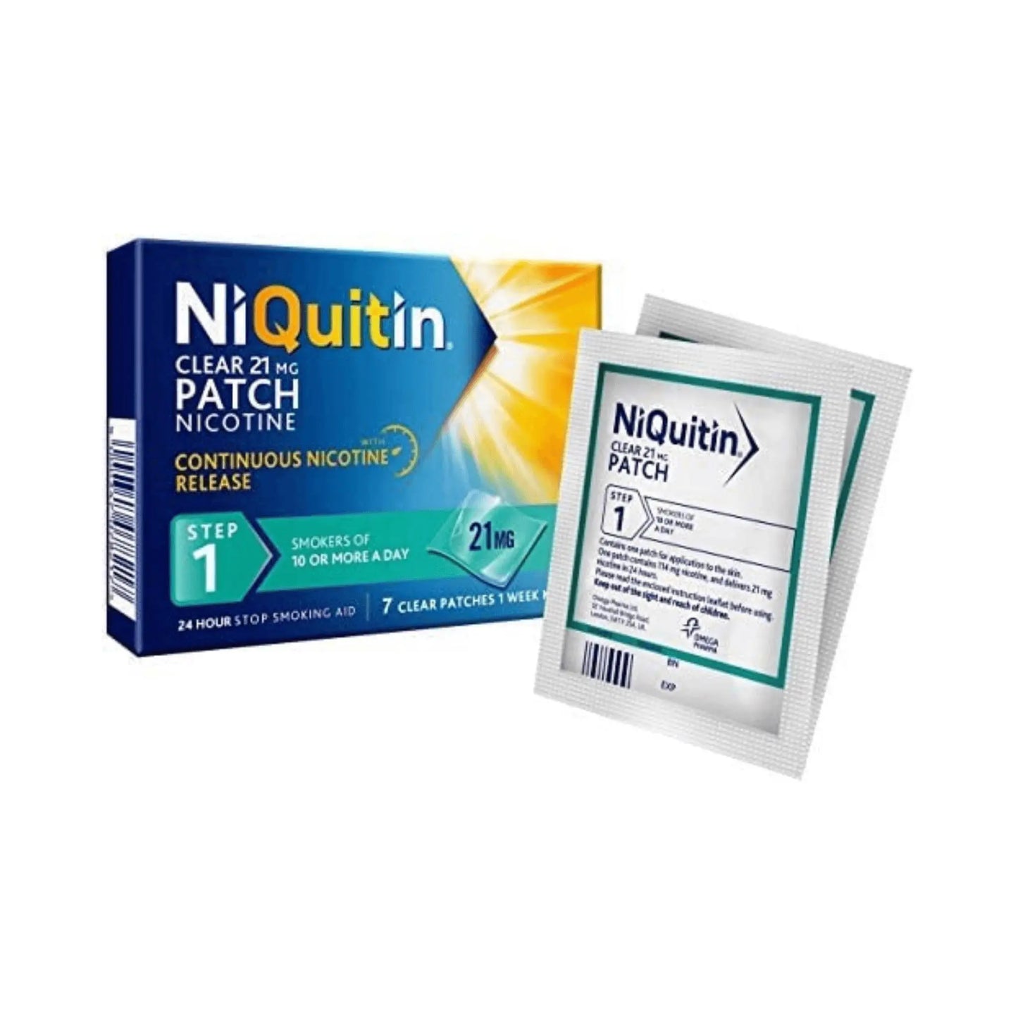 NiQuitin 21mg Step 1- 7 Nicotine Patches- Stop Smoking Aid