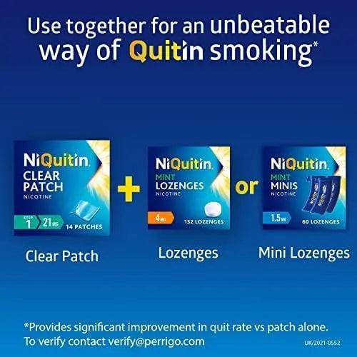 NiQuitin 21mg Step 1- 7 Nicotine Patches- Stop Smoking Aid