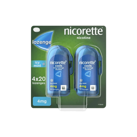 Nicorette Cools 4mg Lozenge- Icy Mint- 80 Lozenges