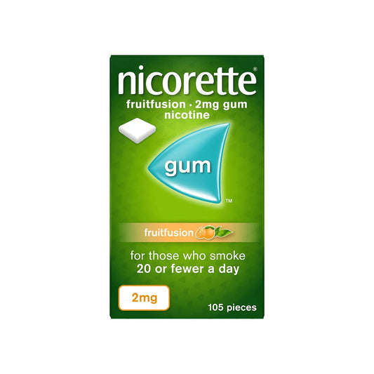 Nicorette Fruitfusion 2mg Nicotine Gum-105 Pieces