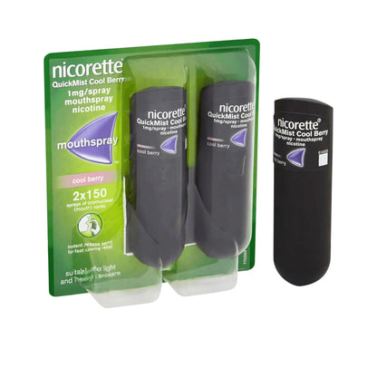 Nicorette QuickMist Cool Berry Mouthspray, 1mg, Duo