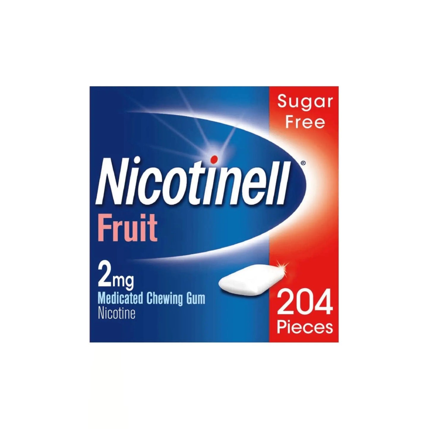 Nicotinell Gum Stop Smoking Aid 2 mg Fruit 204 Pieces