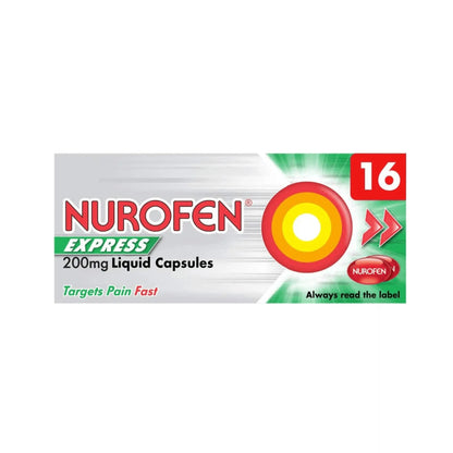 Nurofen Express 200mg Liquid Capsules - 16 Pack