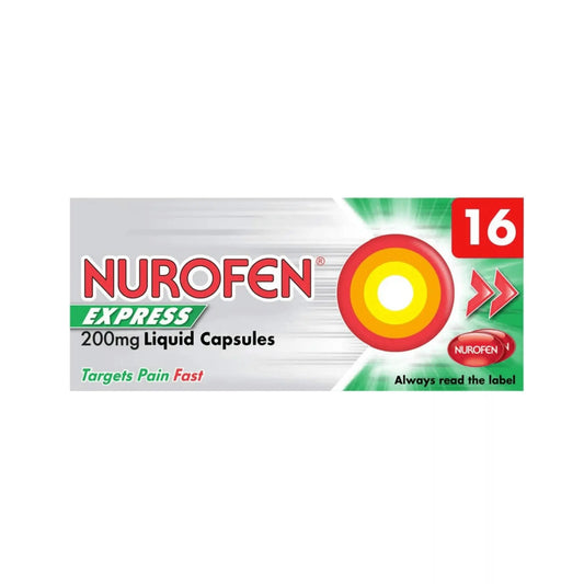 Nurofen Express 200mg Liquid Capsules - 16 Pack