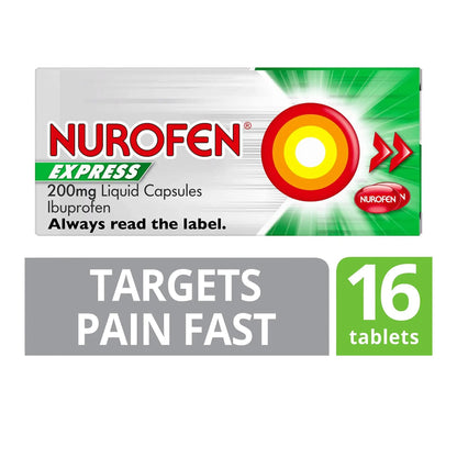 Nurofen Express 200mg Liquid Capsules - 16 Pack