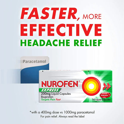 Nurofen Express 200mg Liquid Capsules - 16 Pack